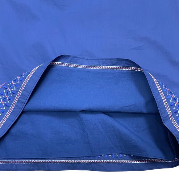 Parker | NWT Katrina Lazuli Blue Embroidered Ruffle One Shoulder Mini Dress - Picture 9 of 12